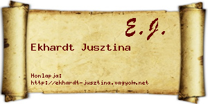 Ekhardt Jusztina névjegykártya